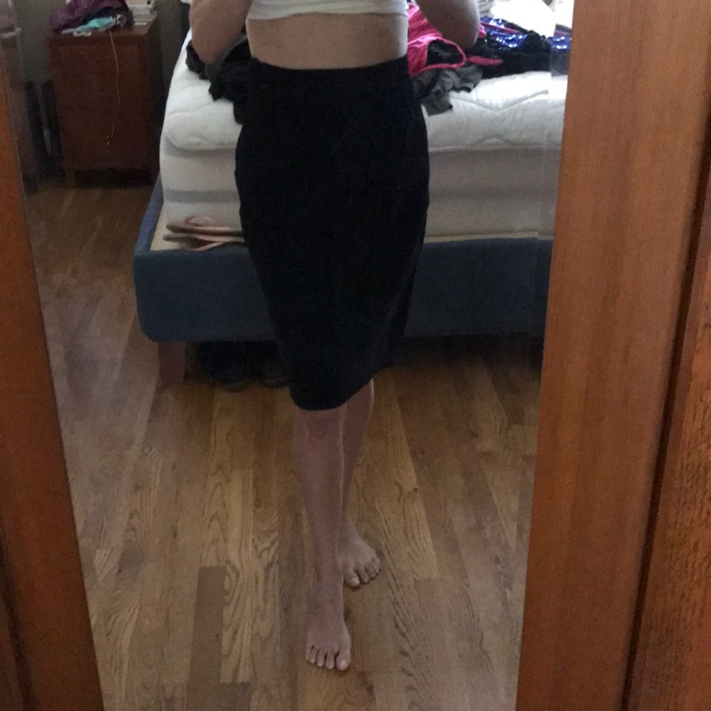 Black suede PELLE (New York, Milano) skirt